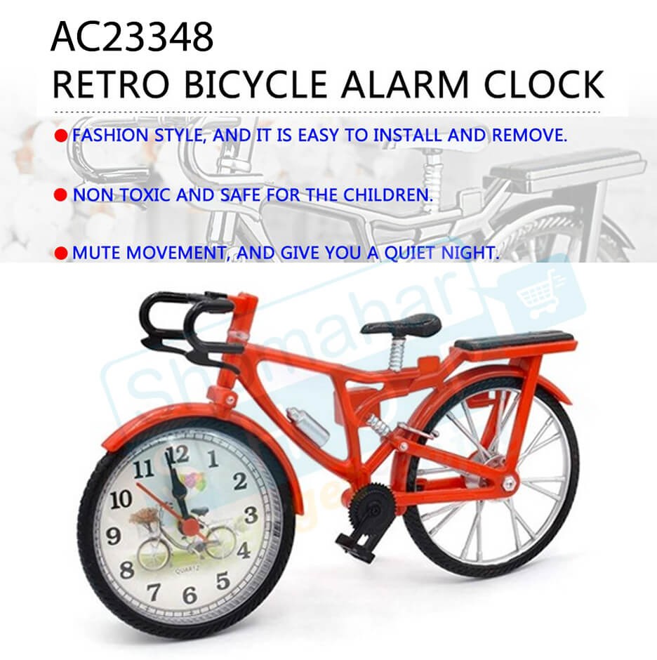 AC23348 - 01 Retro Bicycle Alarm Clock | রেট্রো সাইকেল অ্যালার্ম ঘড়ি - Image 1