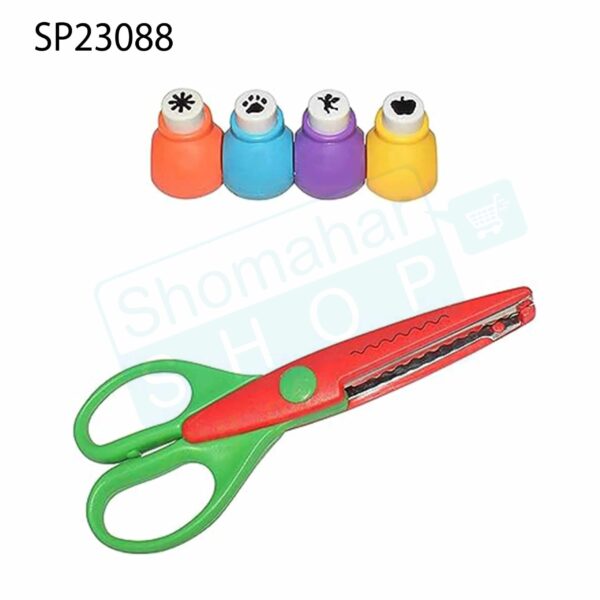 Craft Designer Scissors with Craft puncher | ক্র্যাফট ডিজাইনার কাঁচি সঙ্গে ক্রাফট পাঞ্চার