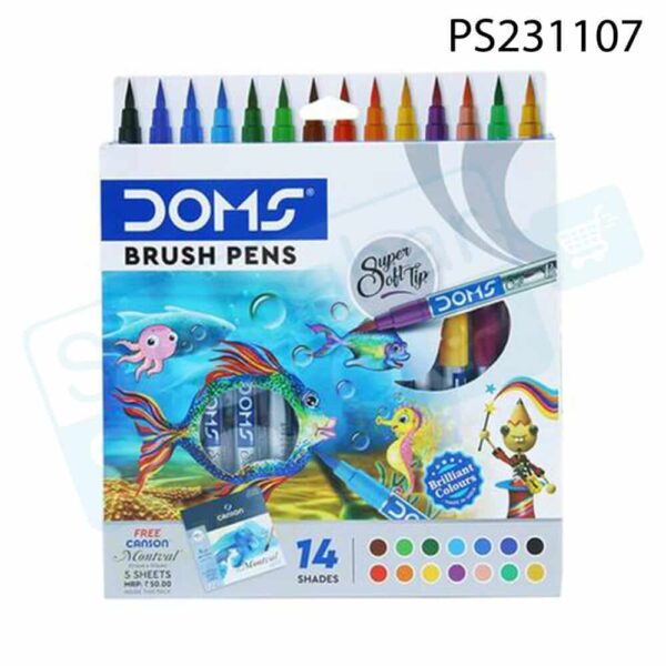 Doms Brush Pen Set 14 Shades | ব্রাশ পেন সেট
