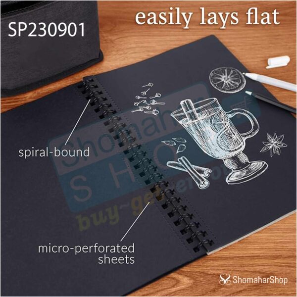 Premium Black Sketch Pad | ব্ল্যাক স্কেচ প্যাড