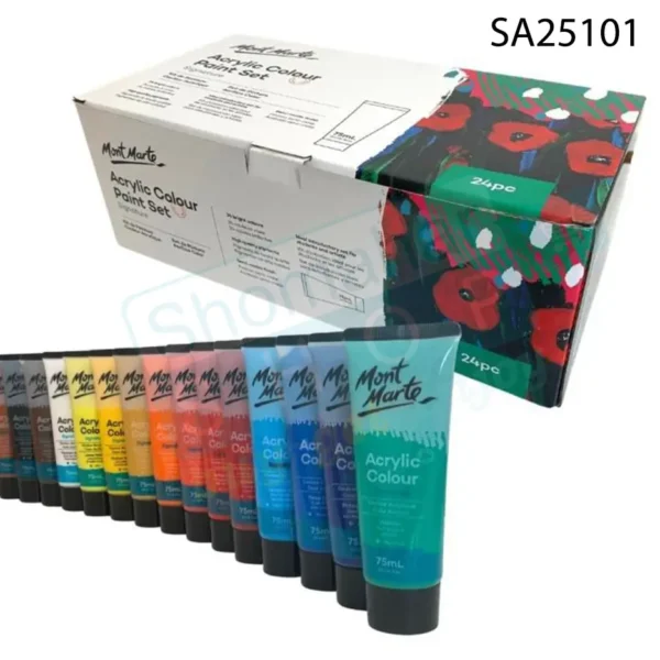 Mont Marte Signature Acrylic Color Paint Set 24pc x 75ml | অ্যাক্রিলিক রঙের পেইন্ট