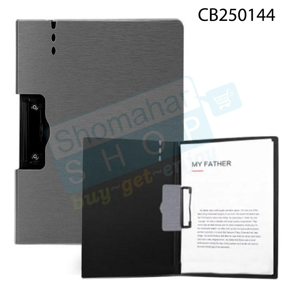 CB250144 - 01 Deli PP Foam Clip Board with Cover Horizontal - Image 1